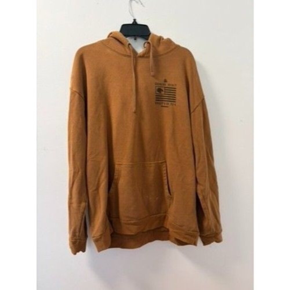 Howitzer Viking Warrior Spirit Hoodie Mens Mustard Yellow Graphic Pullover